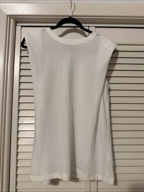 Sleeveless White Top - Clean Minimal Style